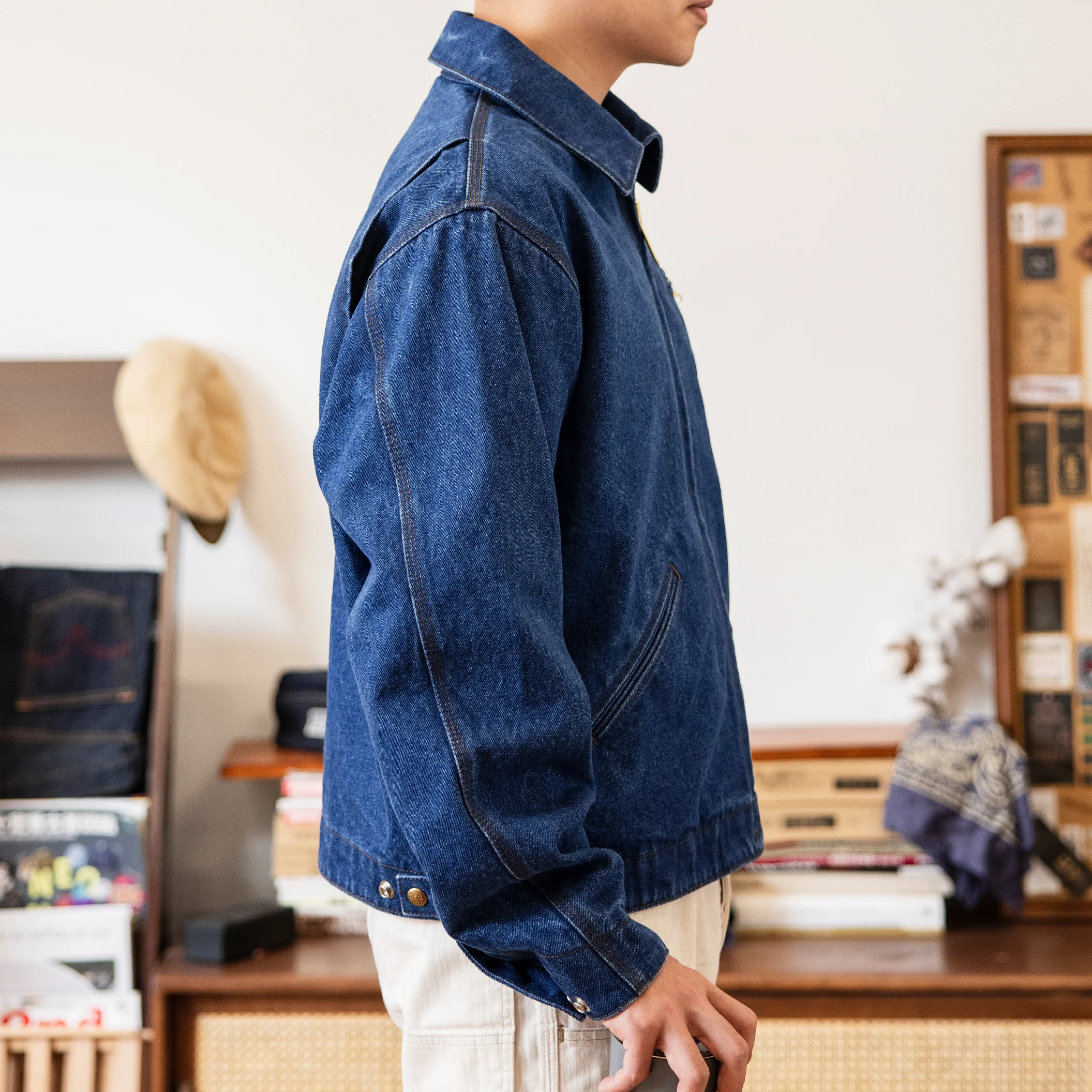 J01-0002b Big Size 15oz High Quality Cotton Canvas Jacket Casual Stylish washed Coat