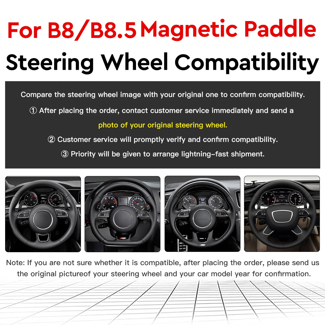 Carbon Fiber Magnetic Paddle Shifter For Audi B8 A1 A2 A3 A4 A5 A8 Q2 Q3 Q4 Q5 Q7 Q8 S2 S3 S4 S5 SQ5 SQ7 SQ8 RS2 RS3 RS4 RS5