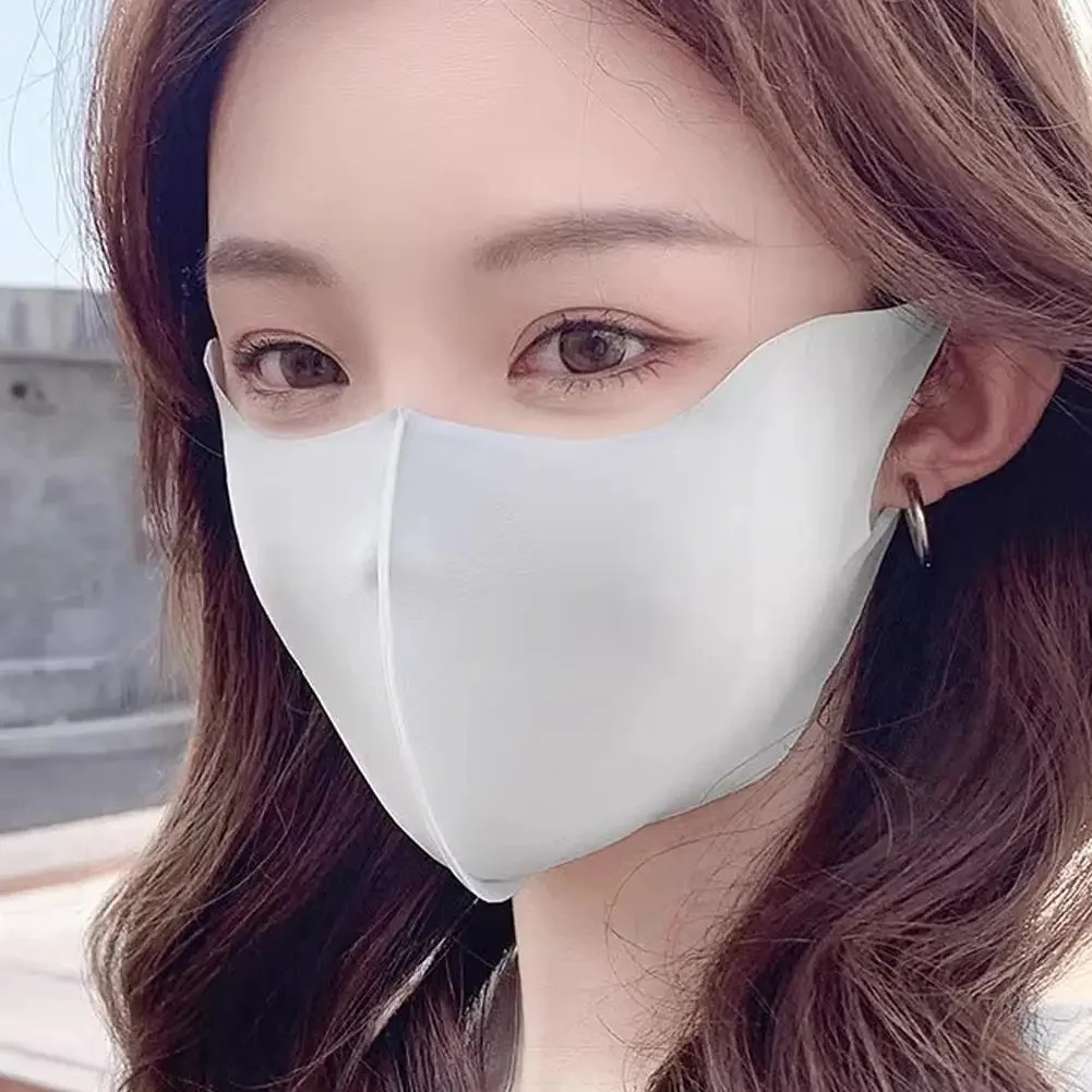 AliExpress Summer Sunscreen Traceless Mask for Women 3D Stereoscopic UV Protection Riding Breathable Ice Silk Thin Sunscreen Mask
