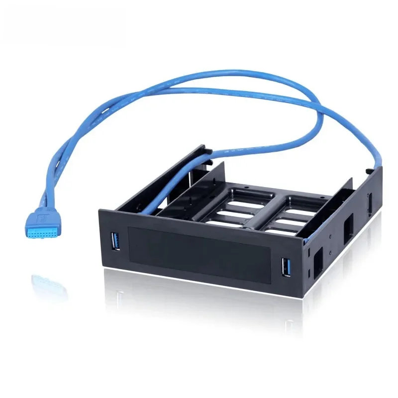 En-Labs 2 x panel przedni USB 3.0 z gniazdem na dysk 3,5 cala (HDD) lub dysk SSD/HDD 2,5 cala, adapter do gniazda 5,25 cala na dysk twardy, konwerter na gniazdo optyczne. — zdjęcie produktu 4
