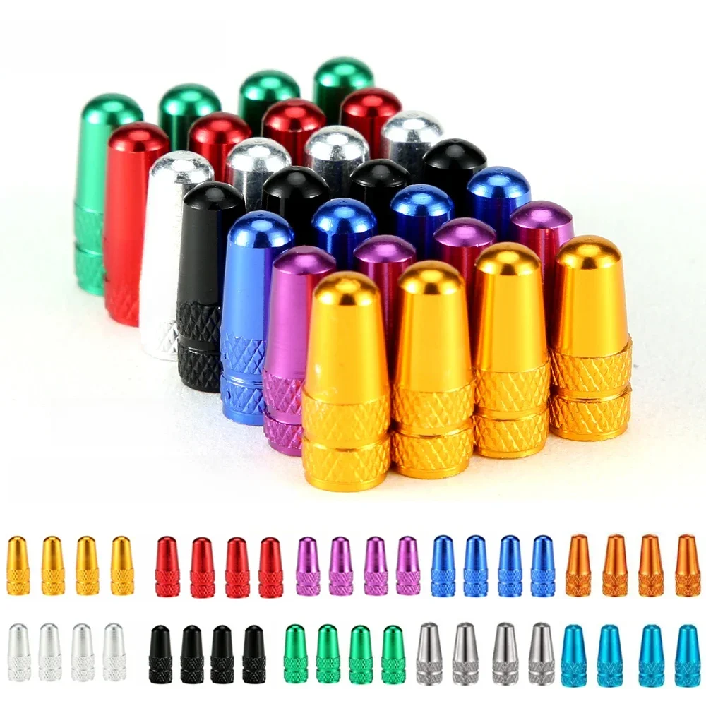 AliExpress AUTCOAT 4Pcs/Set Aluminum Alloy Road MTB Track Racing Bike Tube Tyre Bicycle Tire Wheel French Valve cap Presta AIR Valve Caps