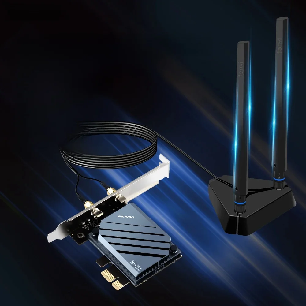 FENVI WI-FI 7 QCNCM865 PCIE Adapter WiFi Bluetooth 5.3 WiFi 7 do 5.8Gbps Tri-band z kartą bezprzewodową Qualcomm dla Windows 11 — zdjęcie produktu 7