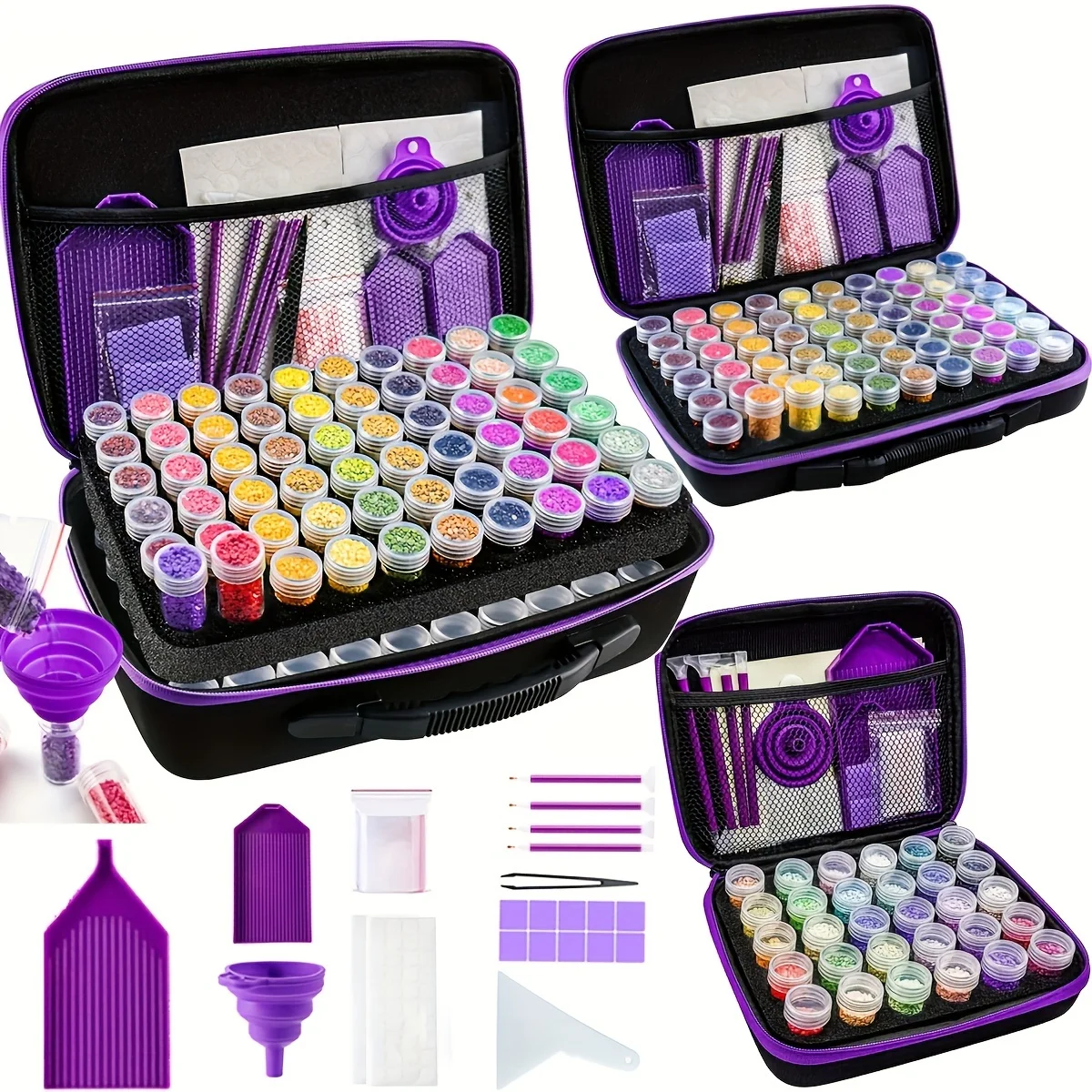 

Diamond Art Storage Solution,1 Set with 30/60/120 Versatile Slots,Perfect for Crafters and Hobbyists