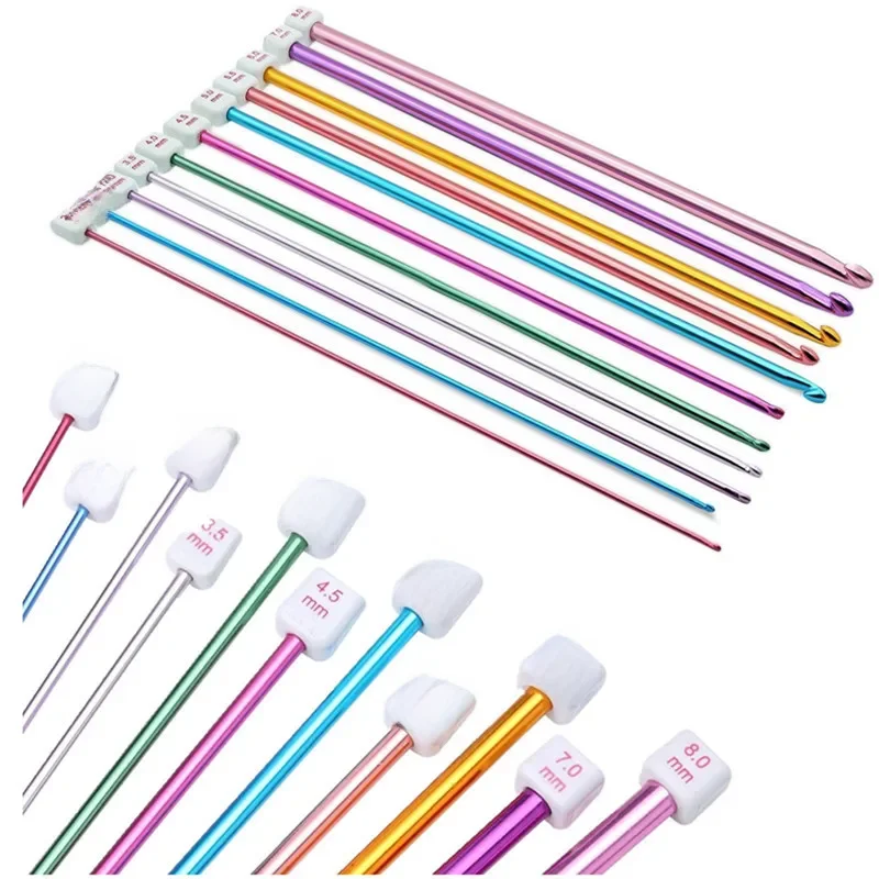 Ganchos De Crochet Tunisinos E Afegãos, Agulhas De Tricô De Alumínio, Gancho Multicolor, Multicolor,