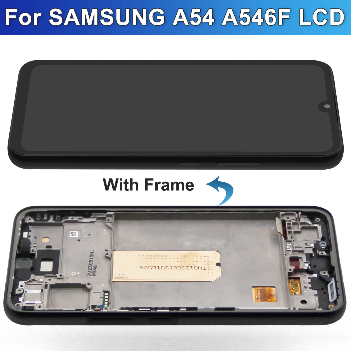 AMOLED Display For Samsung A54 5G LCD Touch Screen Digitizer Assembly For Samsung A546U A546B A5460 LCD With Frame