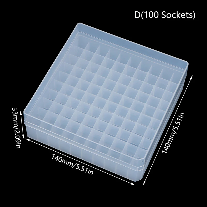 Plastic Test Tube Holder Centrifuge Tube Rack Box With Cover Centrifugal Tube Support Laboratory Supplies