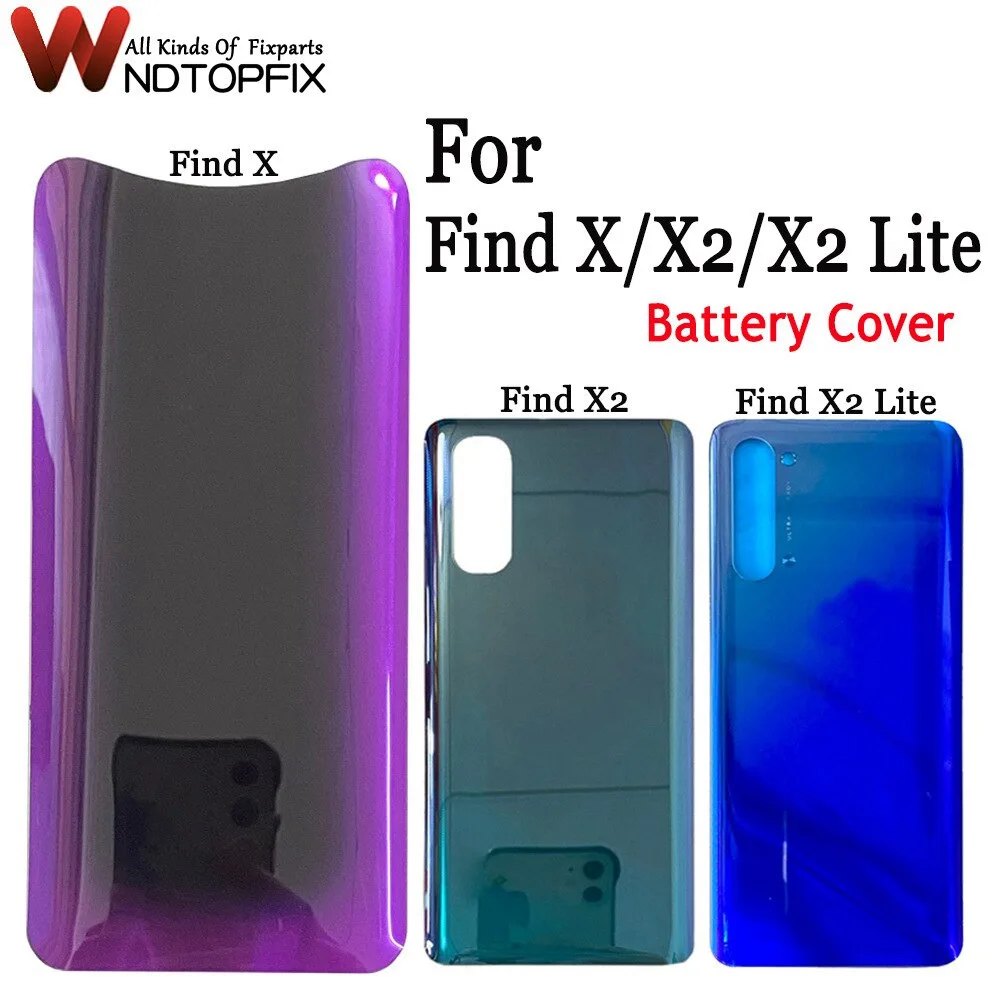 

High Quality For Oppo Find X Battery Cover CPH1871 Back Housing Replacement Case For Oppo Find X2 / X2 Lite Back Battery Cover