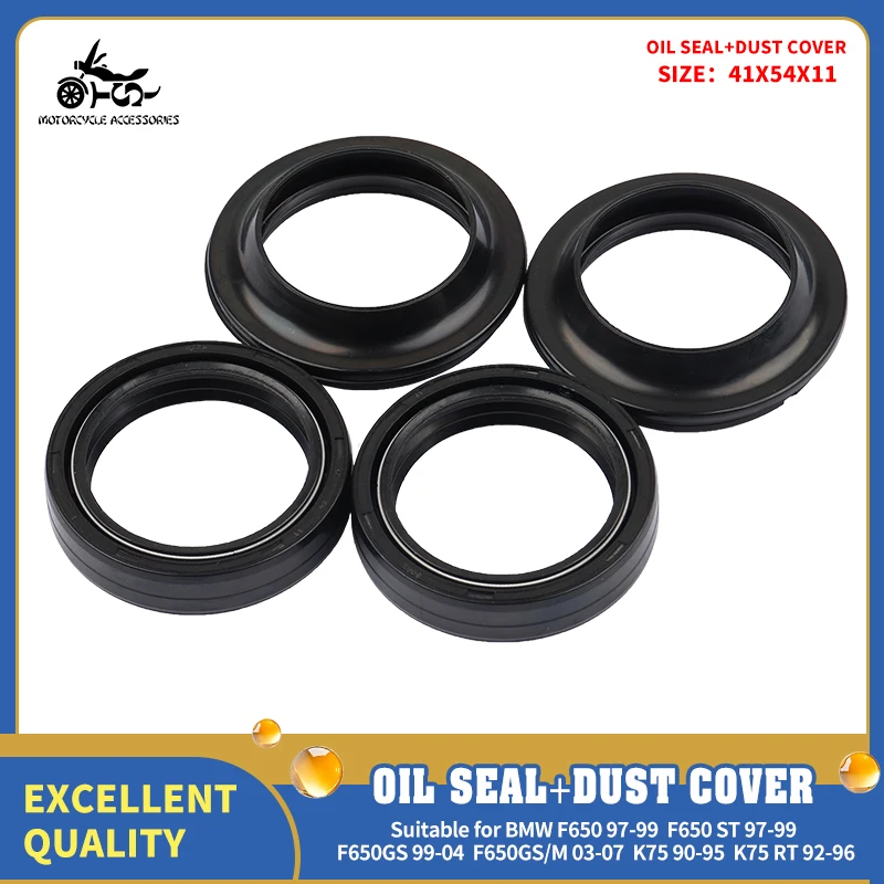 

SJ 41X54X11 Motorcycle Accessories Front Fork Suspension Protection Oil Seal Dust Cover Kit For BMW F650 ST GS K75 RT S K1200S