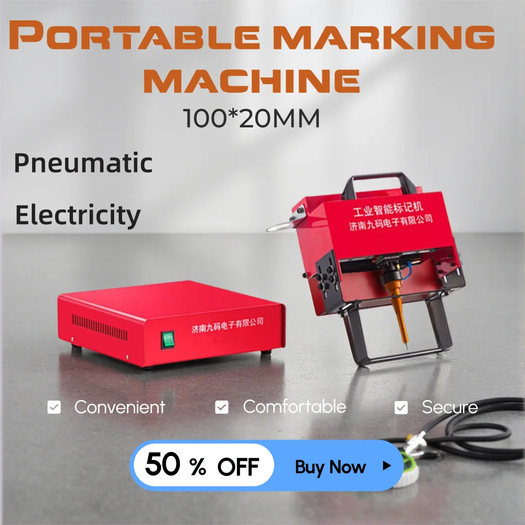 100x20mm Portable Engraving Hand Held Electric/Pneumatic Marking Machine Nameplate Cylinder Number Frame Number Plotter