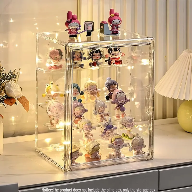 جديد أكريليك واضح أنيمي المقتنيات عرض موقف صندوق تخزين منظم أرقام صغيرة شارة حامل نموذج خزانة عرض