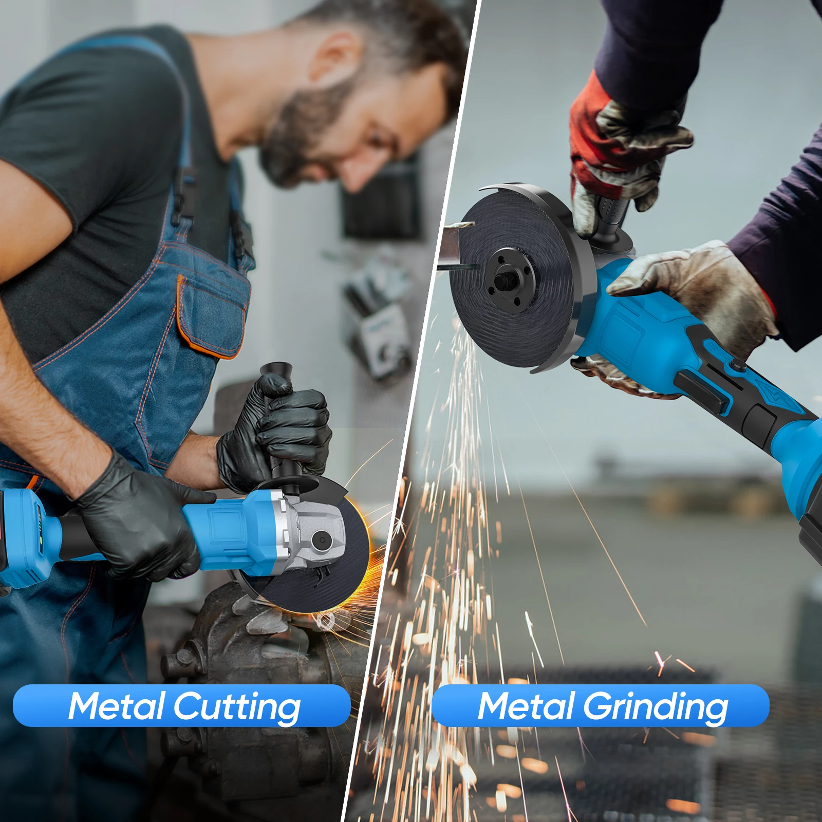 125mm 21V Bürstenloser Winkelschleifer 3-Gang Kabellose Holzbearbeitungs-Schneidemaschine Elektrowerkzeug Kompatibel mit Makita 21V Akku – Detail 5