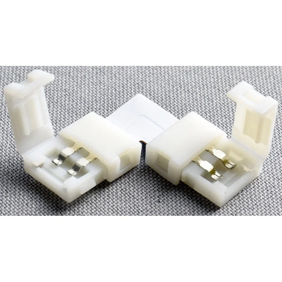 RGB LED Clip conectores para tiras LED, 10mm, 2Pin, 5050