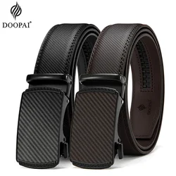 DOOPAI-cinturones de cuero con hebilla automática para hombre, cinturones de marca de lujo, de negocios, informales