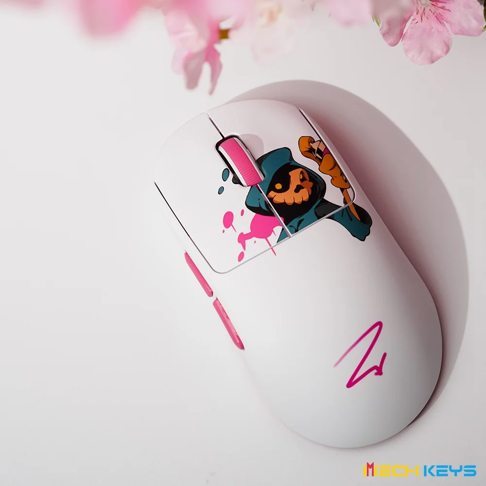 Zaopin X Nachocustomz Z2 4K Swappable Wireless Mouse Ergonomics Design Pink and White Theme Skull Avatar Lightweight Gaming Mice - Image 5