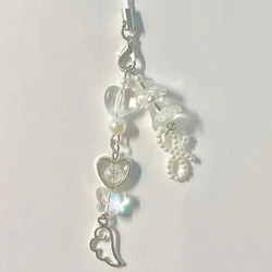 Handmade lily of the valley keychain fairy tale coquettish y2k mobile phone charm