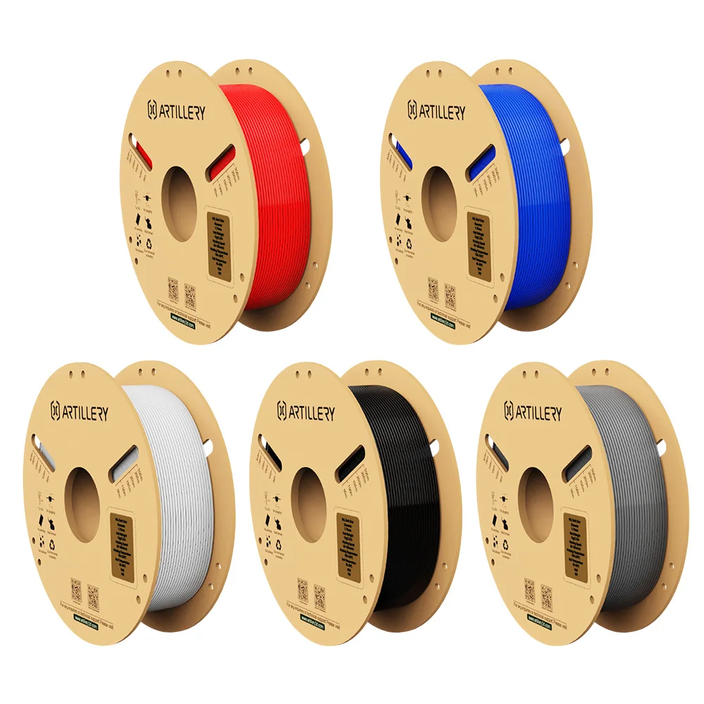 Filamento per Stampante 3D Artillery PLA 5kg Multicolore 1.75mm Rosso Bianco Blu Nero Grigio Alta Precisione Basso Deformarsi Materiale Ecologico per