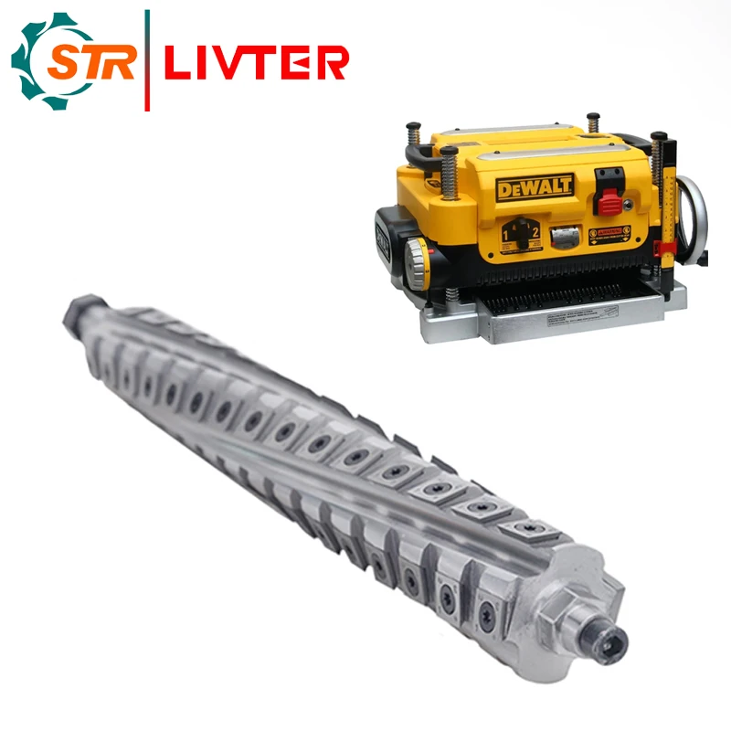 Cabezal de Corte en Espiral Mejorado para Cepilladoras DeWalt DW735, DW733, DW734, 735X, con 62 Cuchillas de Carburo, Eje de Corte en Espiral R150
