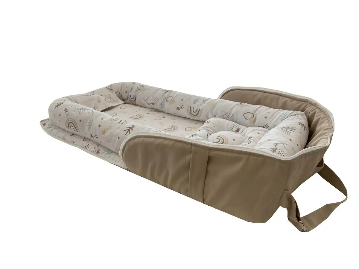 Babynest-Cama e Waffle de café, Cama de Bebê Lado da Mãe, Quarto de Bebê, 0-24 Meses