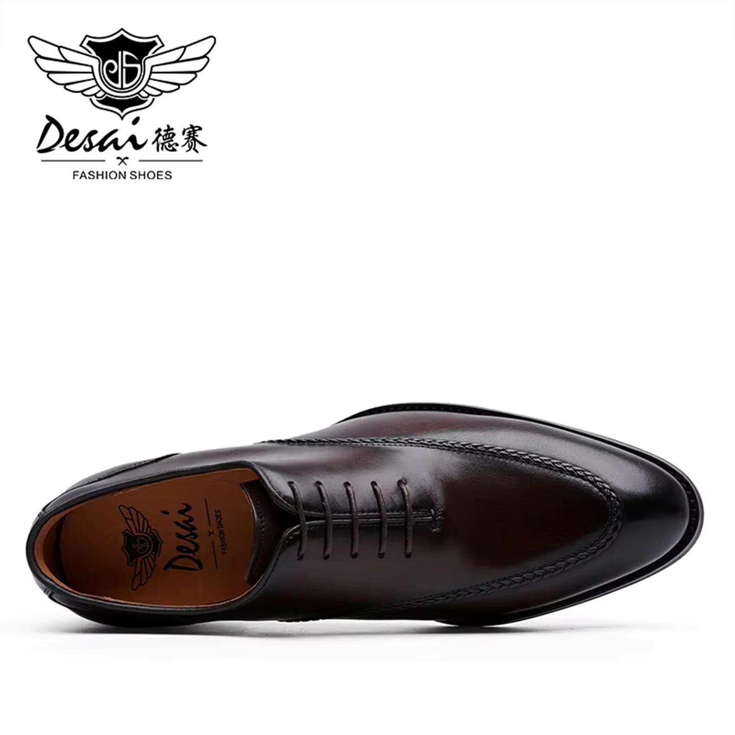 Desai Elegant Genuine Leather British Toe Men\'s Shoes Carved Business Shoes For Men Classic Dress Formal Wedding 2021 New