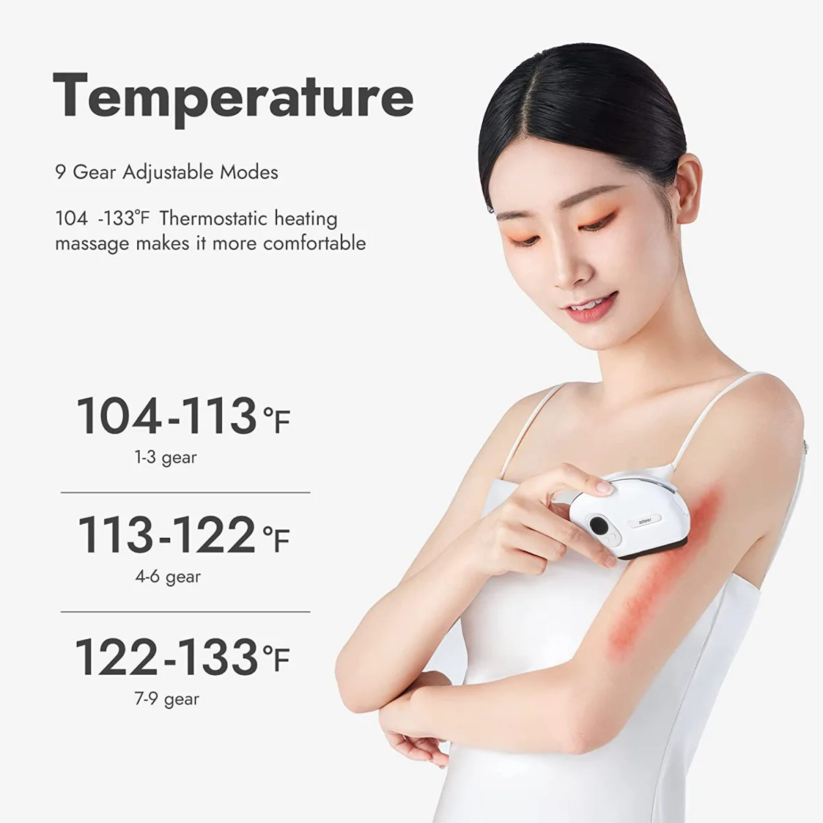 ZDEER Gua Sha Stone Facial Tools with 9 Level Heating and Vibration,Electric Guasha Face Massager  for Skin Lift,Wrinkle Removal