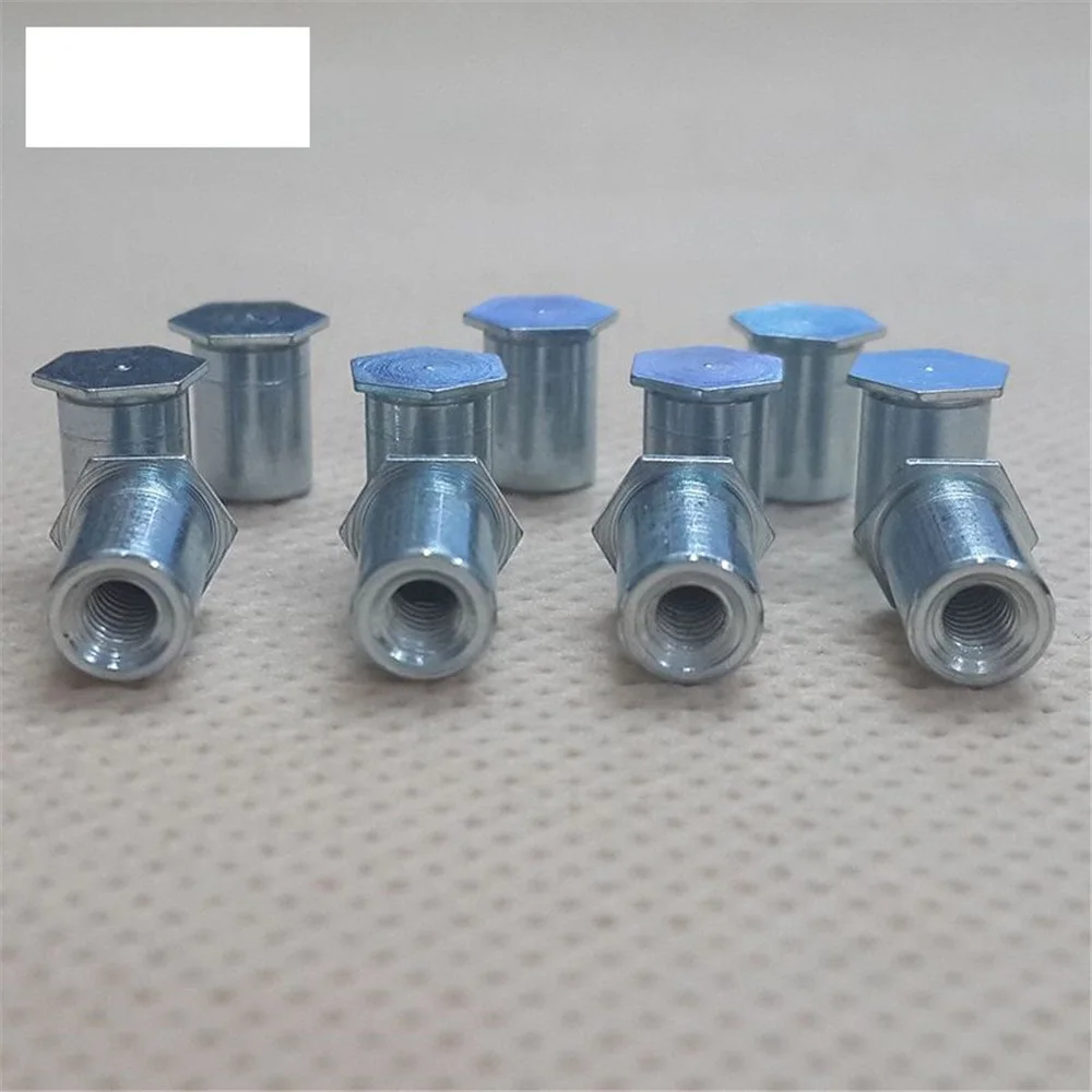 BSO-832 Press-fit Standoff Hex Blind Hole Nuts Threaded Self Clinching Feigned Crimped Sheet Metal Panel Carbon Steel Stud