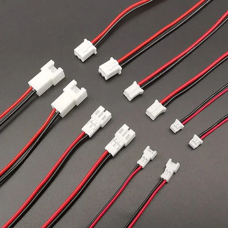 5/10 par Mini Micro JST 1,25 mm / PH 2,0 mm / XH 2,54 mm Skok 2-pinowe męskie złącze wtykowe żeńskie z kablami drutowymi — zdjęcie 2