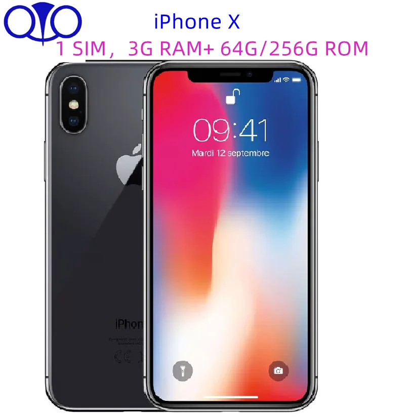 Original iPhone X 4G CellPhone Unlocked 64G/256G ROM 5.8