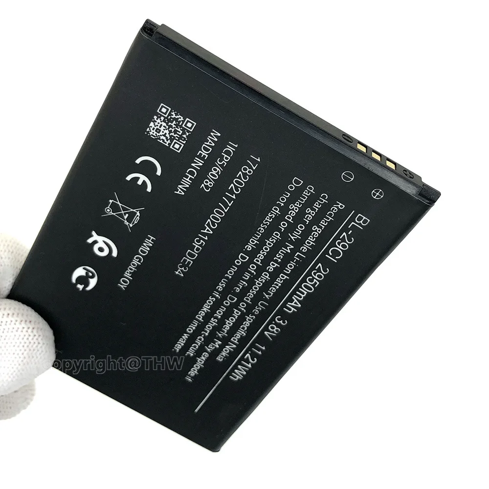 BL-29CI 2950mAh Battery For Nokia C10 BL-29CI Mobile Phone Batteri Battery Cell Phone Replacement Battery with Tracking Number