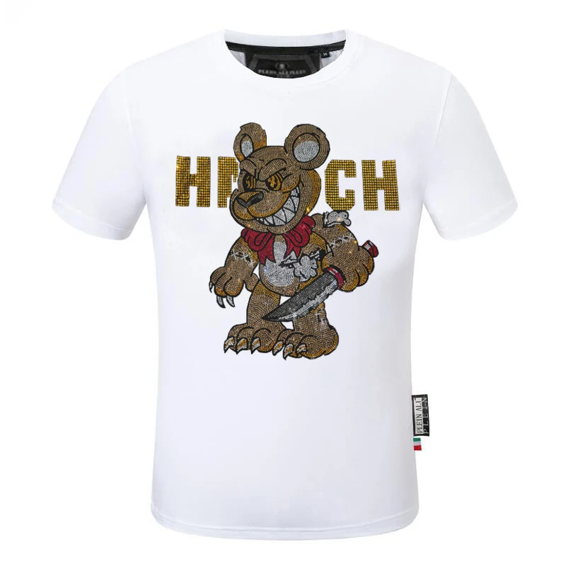Harajuku Rhinestones Men tshirt Fashion men tshirt Style Clothes