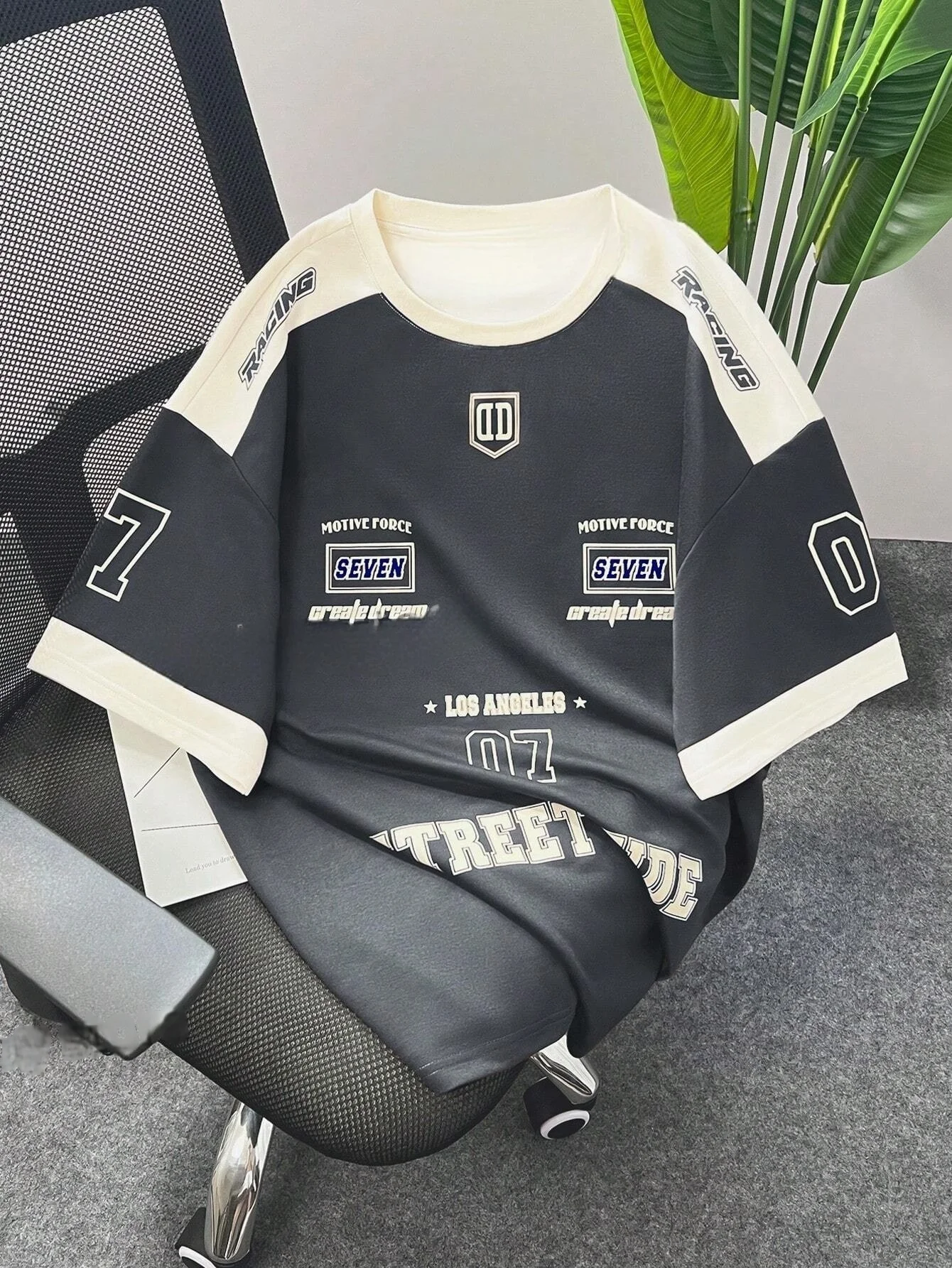 Short sleeved streetwear sports style men's sports round neck T-shirt quick drying comfortable and breathable image 5