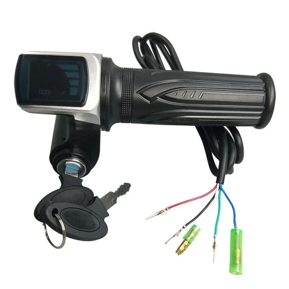 AliExpress NONE 36V 48V 60V  Electric Scooter Throttle Grip With Key Lock Power Indicator Durable E-bike Accessories Motor With LCD Display