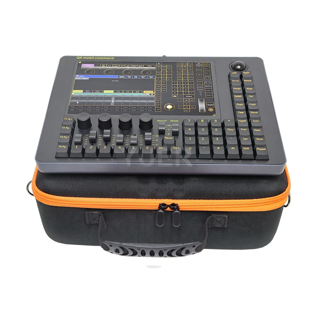 Controller di luce professionale MINI Q0 Comando mobile Ala Console di illuminazione scenica Touch Screen Versione M2a Dispositivo da tavolo Dj DMX512