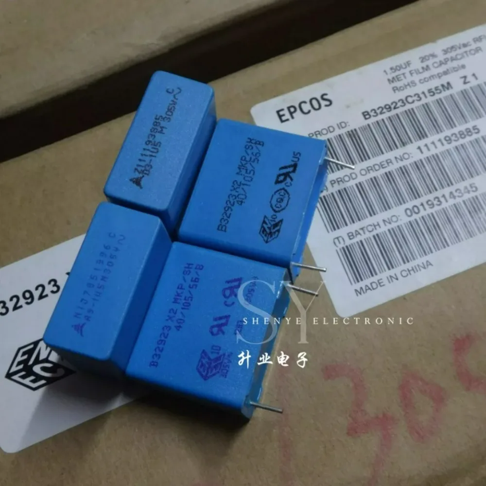 5pcs/lot EPCOS MKP 1.5uf 305vAC 1u5 155 M Brand New 22.5mm Film Capacitor B32923C3155M