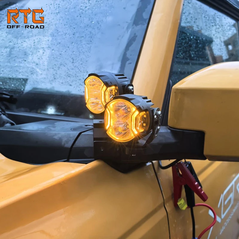 

RTG Light Base for Ford Bronco Spotlight Bracket Off Road Hood Light Stand Stable Light Brackets