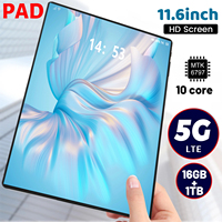 5G 2024 Brand new Global Version Tablet 11.6 Inch 16GB Ram 1TB Rom 12000mAh MTK6797 Android 12.0 Wifi Dual SIM Card Network