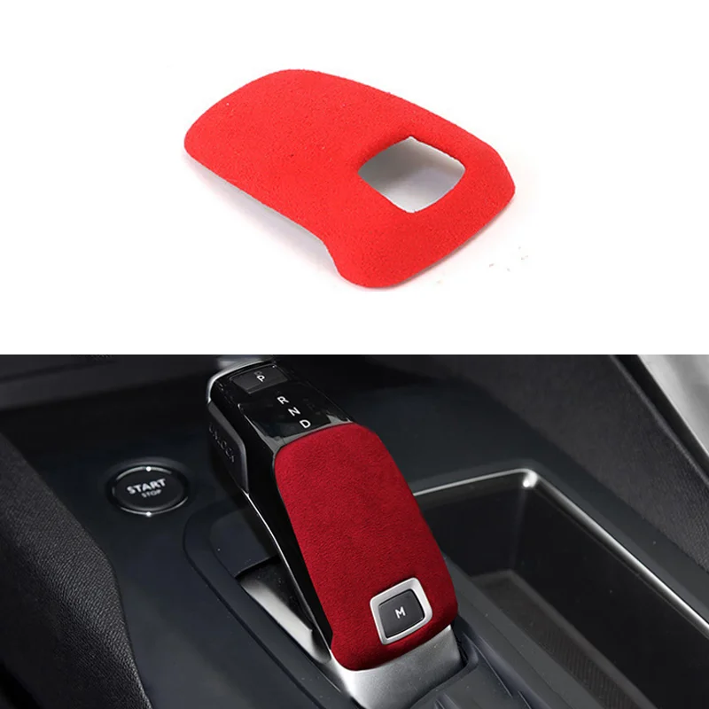 

Suede Car Gear Shift Knob Cover Protective Shell Car Spare Parts Accessories for Peugeot 508 5008 4008 2008 2019 2020 2021 2022