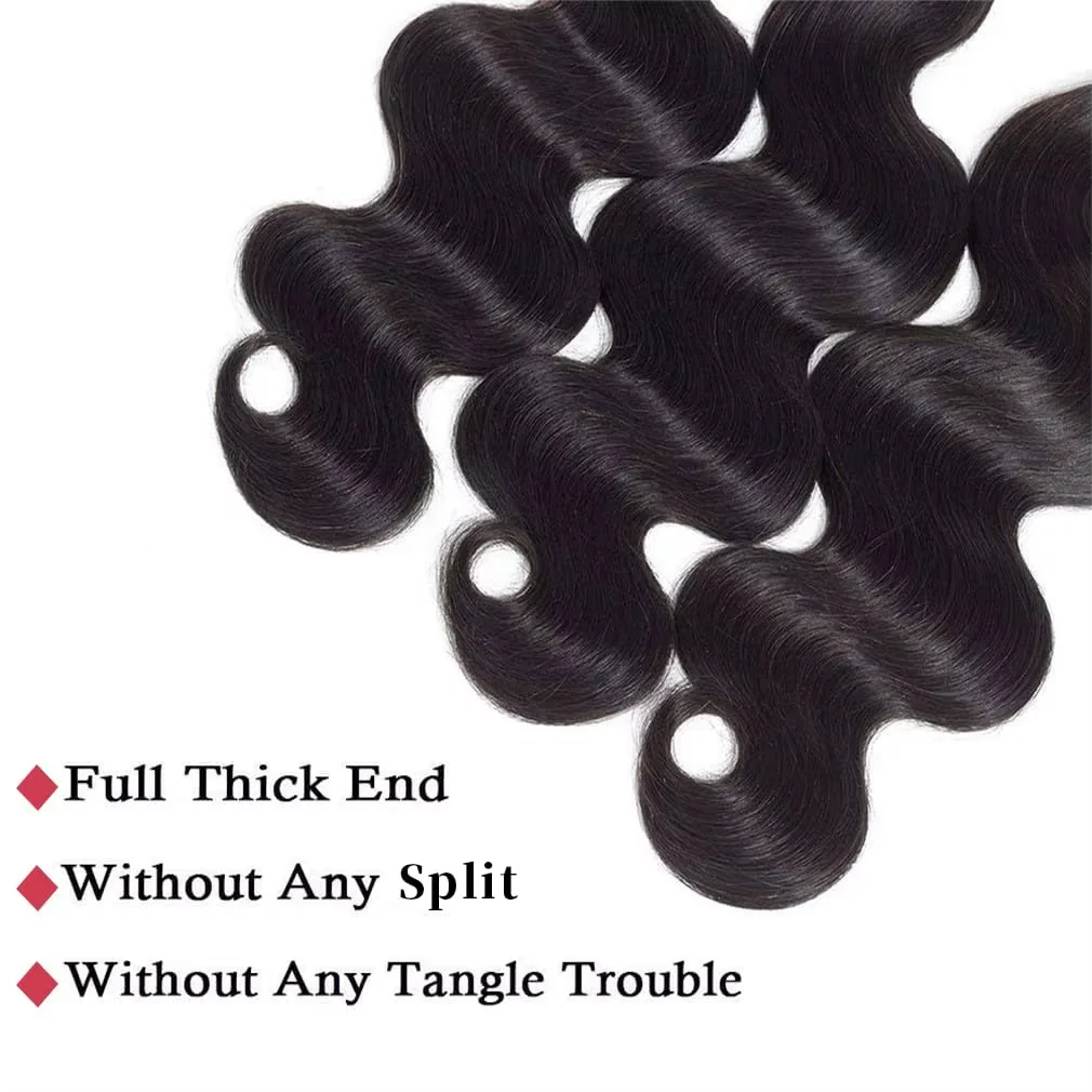 الجسم موجة الشعر البشري 1 3 حزمة البرازيلي عذراء حزمة الطبيعية الأسود نسج حزم شعر مستعار بشري حزمة الشعر البشري الحقيقي