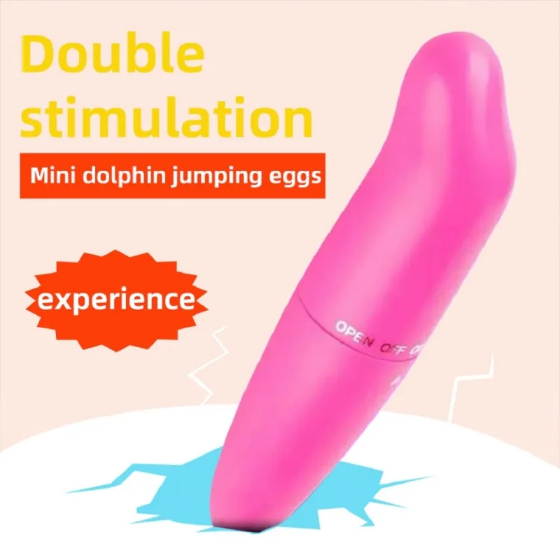 Mini Dolphin Vibrator G-spot Nipple Clitoris Stimulator Adult Sex Toys for Woman Masturbator Safe Waterproof Anal Dildo Vibrator