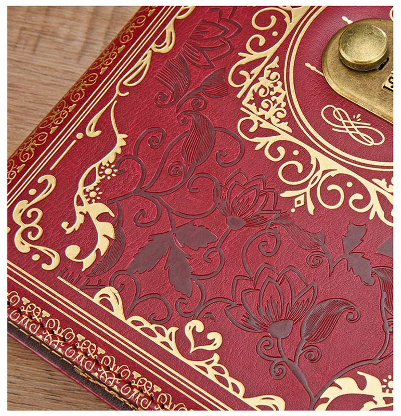 Retro-Digital-Passwort-Notizbuch, Tagebuch mit Schloss, A5, perfekt für Männer und Frauen – PU-Leder, Zahlenschloss, Personen, Privatsphäre – Detail 6