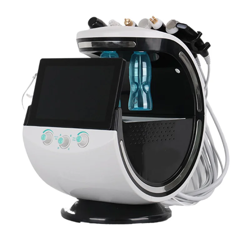 2024 New Smart Ice Black Deep cleaning 7in1 facial pore cleaning machine with skin analysis handle