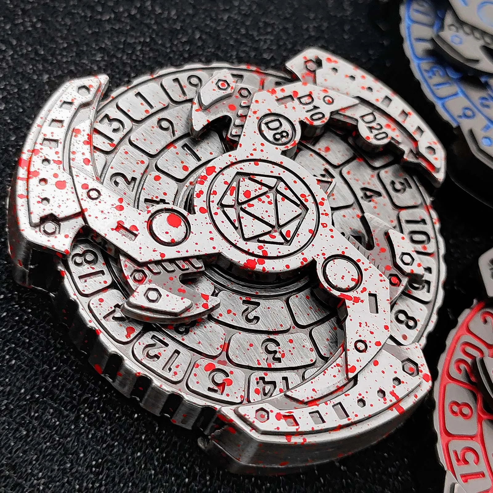 Roulette Dice D&D Metal Dice Fingertip Gyro Dice for Dungeons and Dragon Compass Dice DND Spinner Dice RPG Machine DND Dice