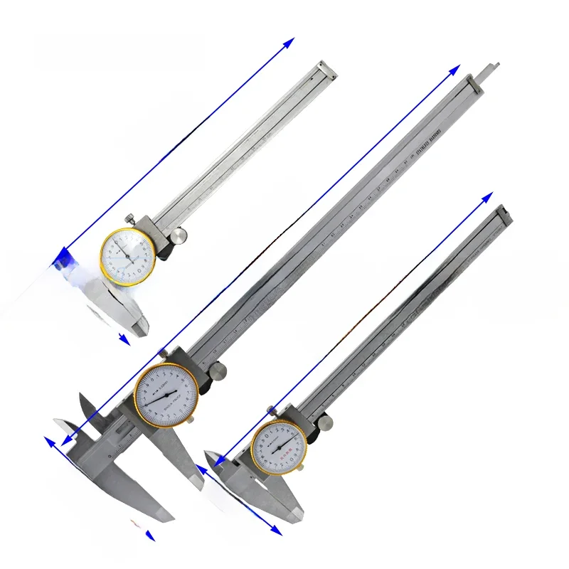 0-150mm 200/300mm suwmiarka metalowa suwmiarka z wskaźnik wybierania ze stali nierdzewnej/ze stali węglowej Gauge narzędzia pomiarowe mikrometr — zdjęcie 2