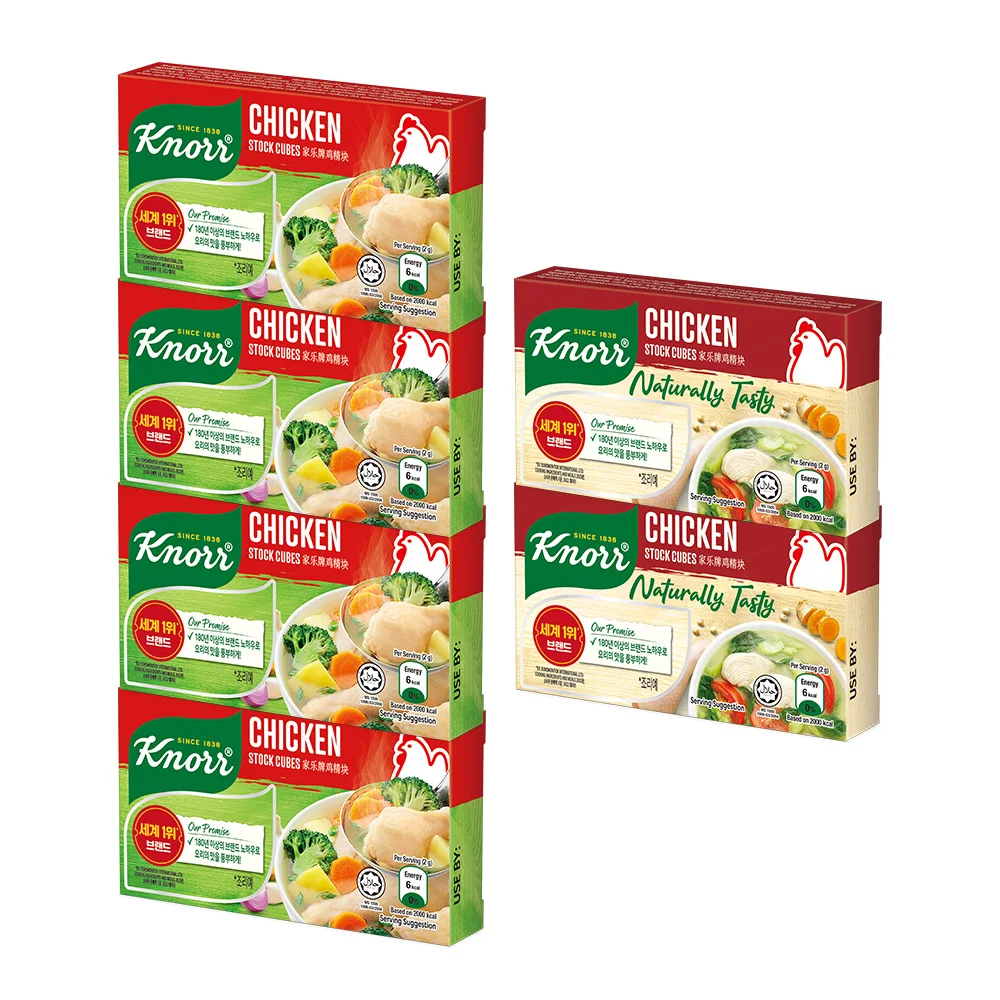 Knoor Stock Cube Huhn 60g x 4 Stück Knoor Stock Cube Huhn schwül 60g x 2 Stück