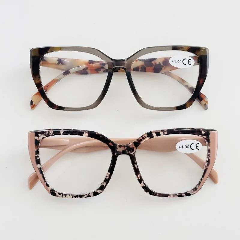 Neue Mode Cat Eye Lesebrille Frauen Anti-blau Licht Brillen Blockieren Blau Licht Leser Doppel Farbe Rahmen Brillen