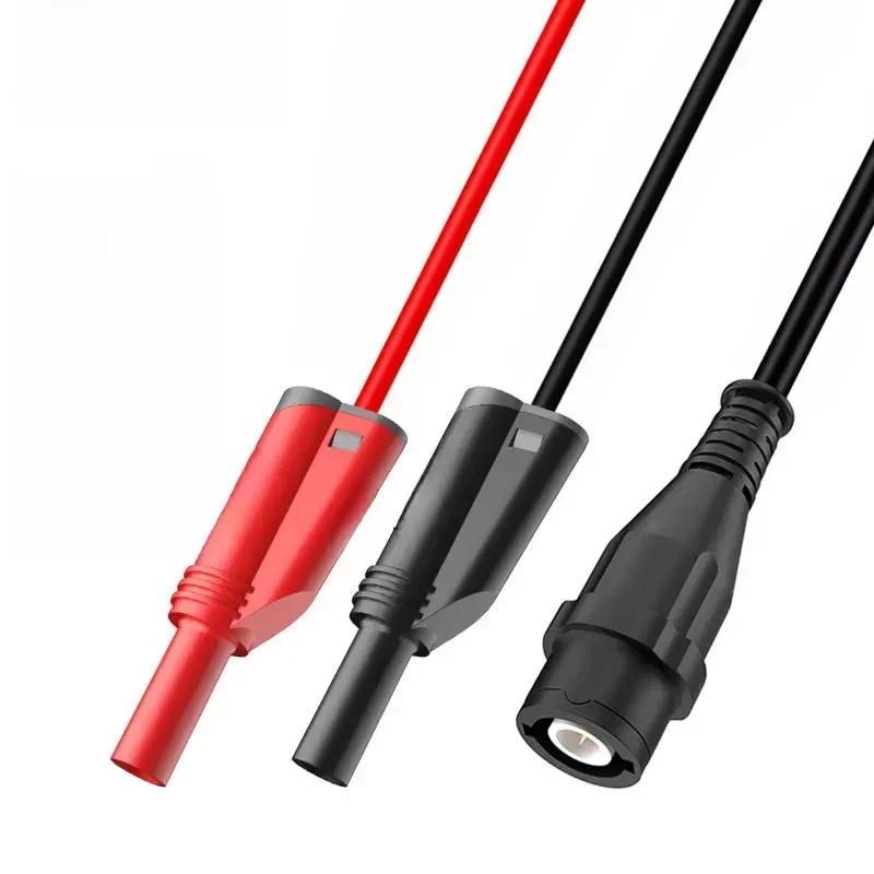 Cleqee P1204 BNC wtyk męski na podwójny 4mm wtyk bananowy z możliwością układania w stos RG58 kabel koncentryczny bezpieczeństwo oscyloskop przewód pomiarowy 120CM — zdjęcie 2