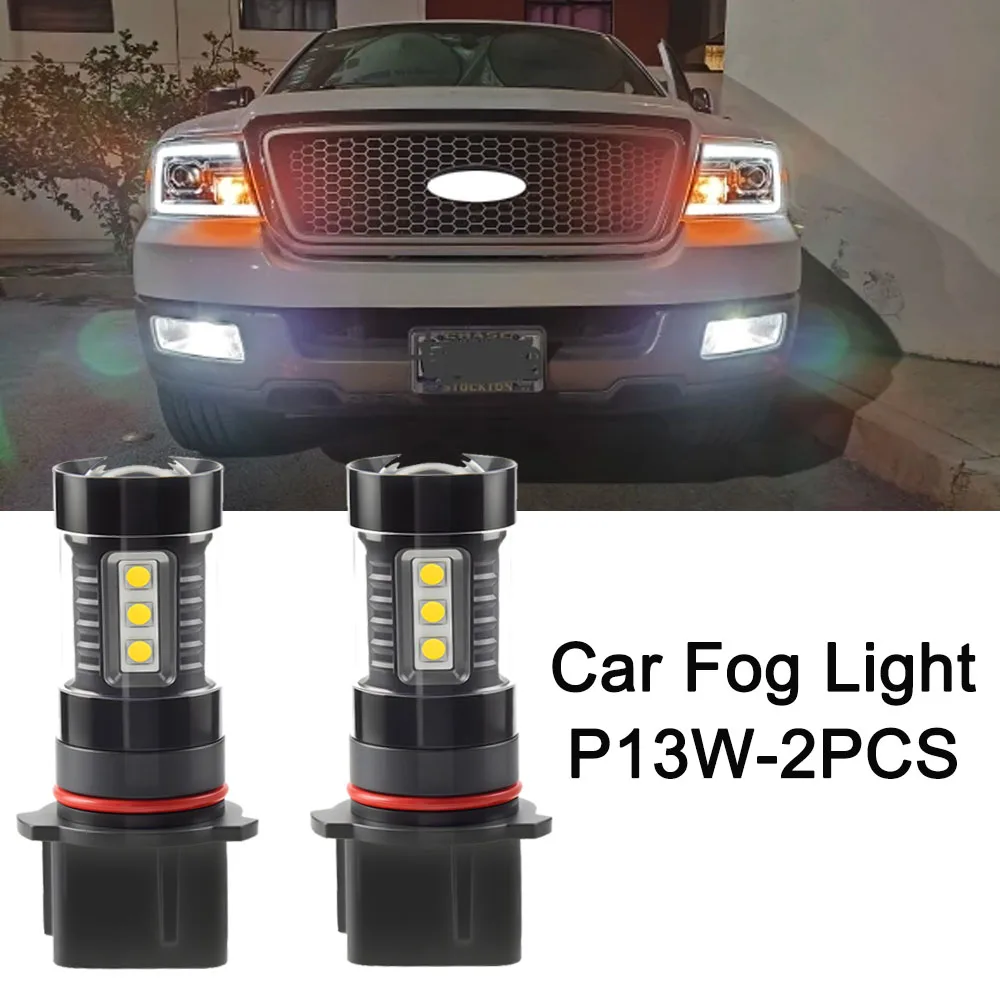 2PCS P13W LED Bulbs DC12V LED Car Fog Light Driving DRL Daytime Running Lamp 6000K White 1760LM Auto Headlights