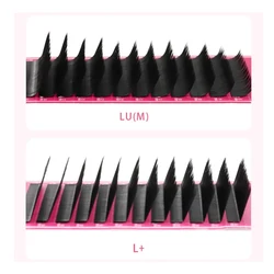 RUJADE False Cashmere Eyelash L+ M LU LC LD B C CC D DD Individual Soft Silk Lashes Extension Mix 8-15mm Lash Trays