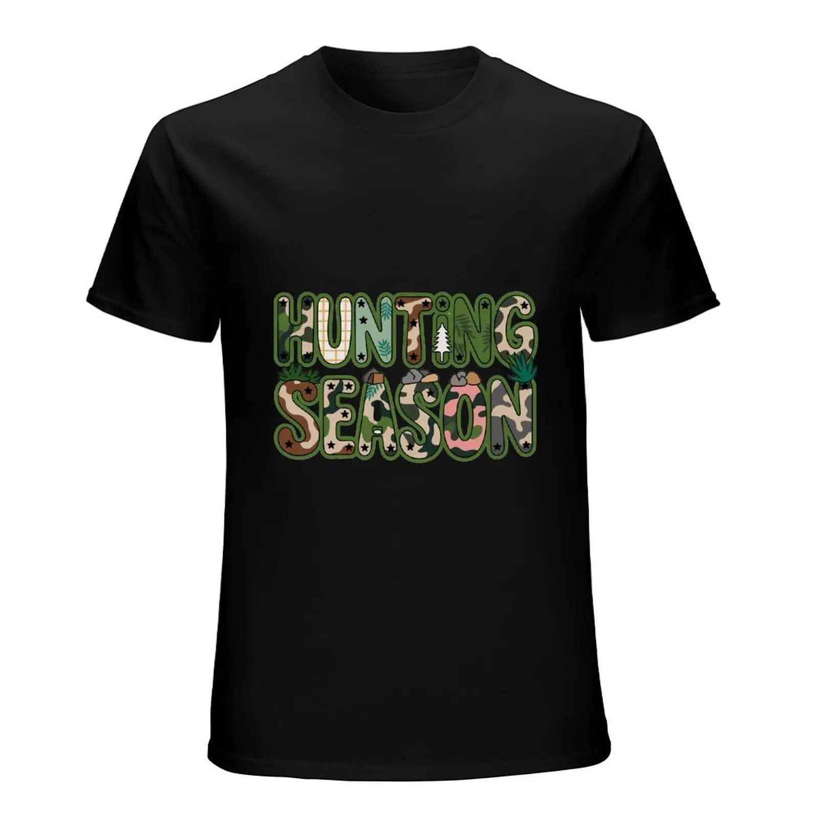 Countryside Waterfowl Mallard Duck Camo Bow Black Short Sleeve Tshirt Duck Hunting Enthusiast Basic Daily Wear