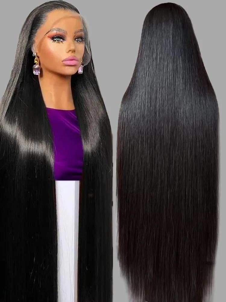 

HD Straight 13x6 Lace Frontal Wigs Human Hair 13x4 Lace Front 6x6 Closure Glueless Wig Preplucked Silky Raw Remy For Black Women