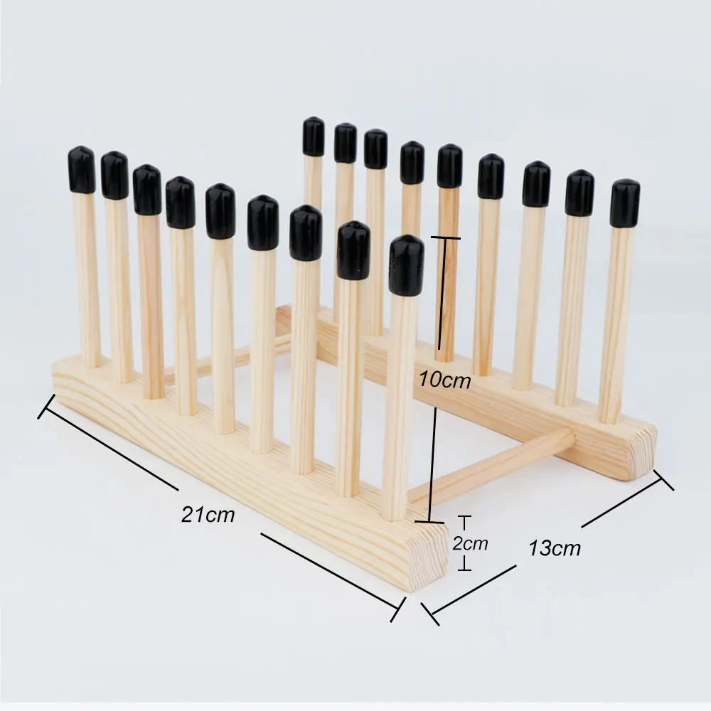 HiFi LP บันทึกไวนิลชั้นเก็บไม้ Pine ผู้ถือขาตั้งจอแสดงผลจาน Drying Rack Disc Disk ฐานคงที่
